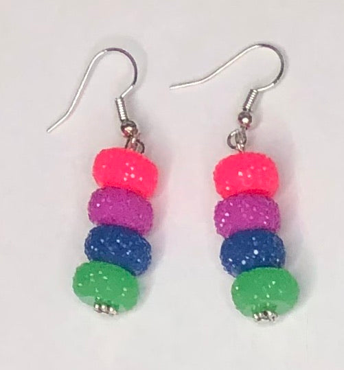 Bright Quad-Color Earrings 1