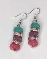 Jeweled Tri-Color Earrings 1