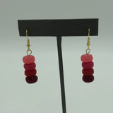 Red / Pink Quad-Color Earrings 1