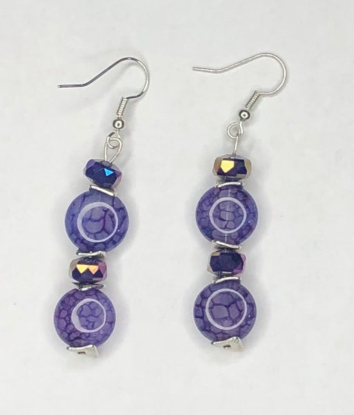 Dark Purple Earrings 1