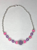 Child's Pink / Purple Bracelet and Necklace 2 (Matching Set)