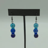 Blue / Purple Tri-Color Earrings 2