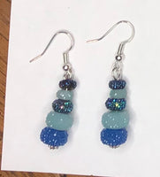 Glitzy Blue Earrings 1