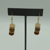 Jeweled Brown Earrings 1