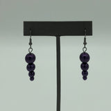 Dark Purple Pearl Earrings 2