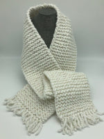 Metallic-Accented Solid White “Celebration” Scarf