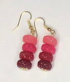 Red / Pink Quad-Color Earrings 1