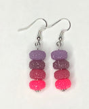 Purple / Pink Quad-Color Earrings 1