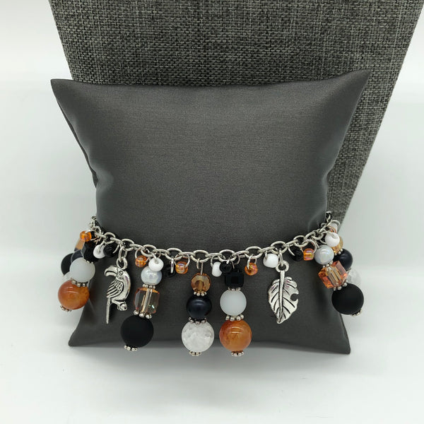 Tri-Color Bracelet with Toucan Charms 1