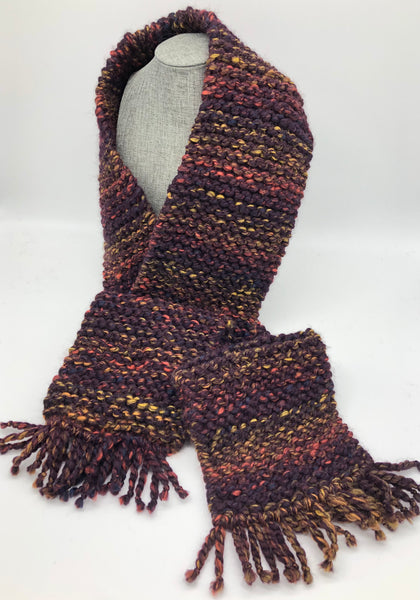 Multi-Colored Plum “Harvest" Scarf