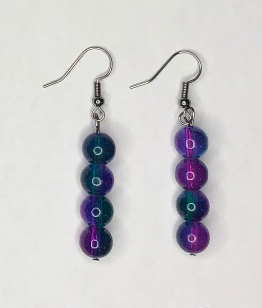 Purple / Teal Earrings 1