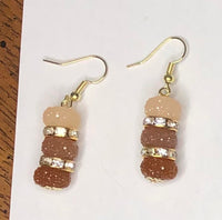 Jeweled Brown Earrings 1