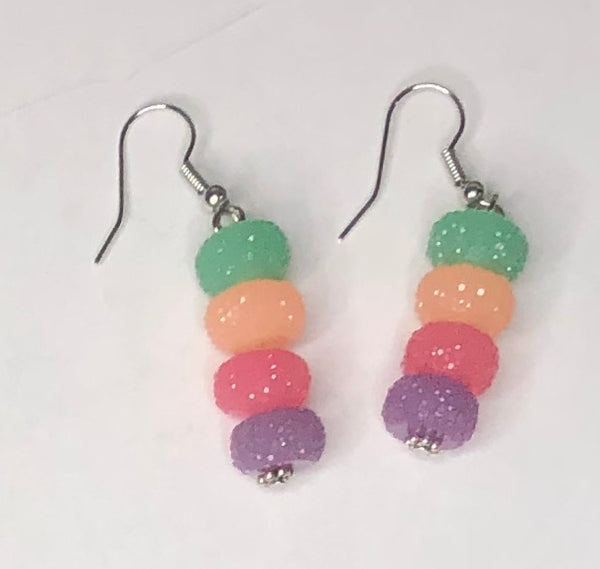 Pastel Quad-Color Earrings 1