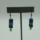 Cool Jeweled Quad-Color Earrings 1