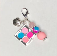 Quad-Color Mini-Keychain with Cupcake Charm 1