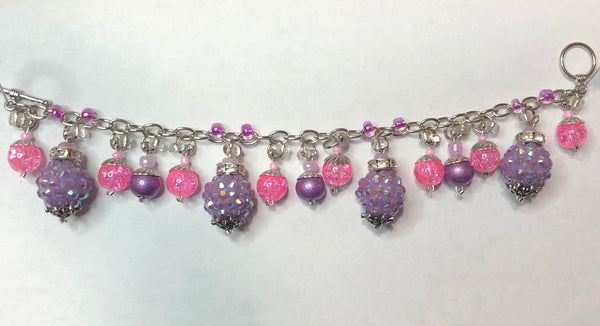 Child's Pink / Purple Bracelet and Necklace 1 (Matching Set)