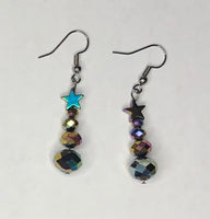 Faceted Aurora Borealis Earrings 1