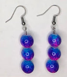 Splattered Tri-Color Earrings 1