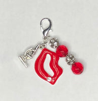 Red Mini-Keychain with Microscope Charm 1