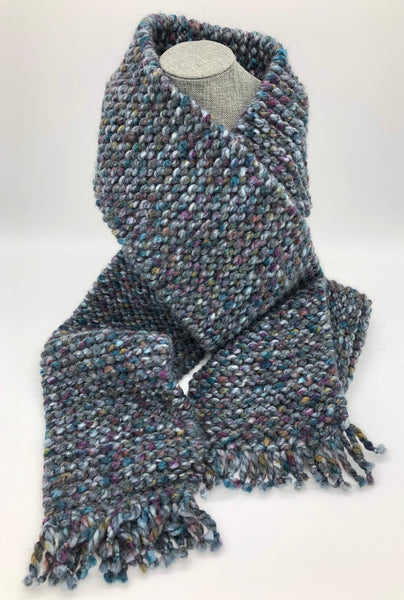 Multi-Colored Dark Gray "Abalone” Scarf