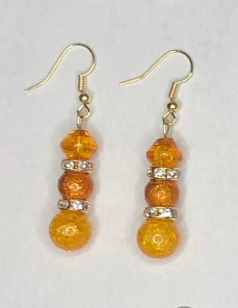 Jeweled Amber Earrings 1