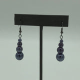 Gray / Purple Mirrored Earrings 1