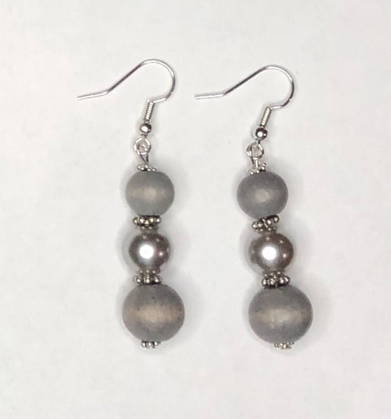 Gray Earrings 1