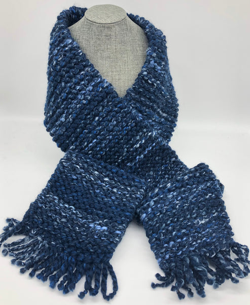 Multi-Colored Navy “River Run” Scarf