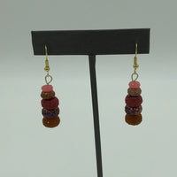 Warm Glitzy Brown Earrings 1