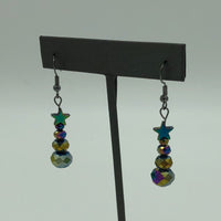 Faceted Aurora Borealis Earrings 1