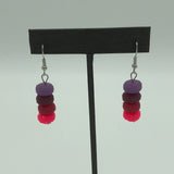 Purple / Pink Quad-Color Earrings 1