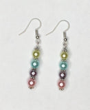 Pastel Quad-Color Pearl Earrings 1