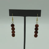 Glittery Copper Earrings 1