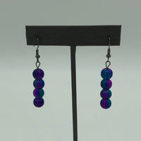 Purple / Teal Earrings 1