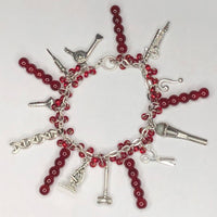 Blood-Red Bracelet with True Crime Charms 2